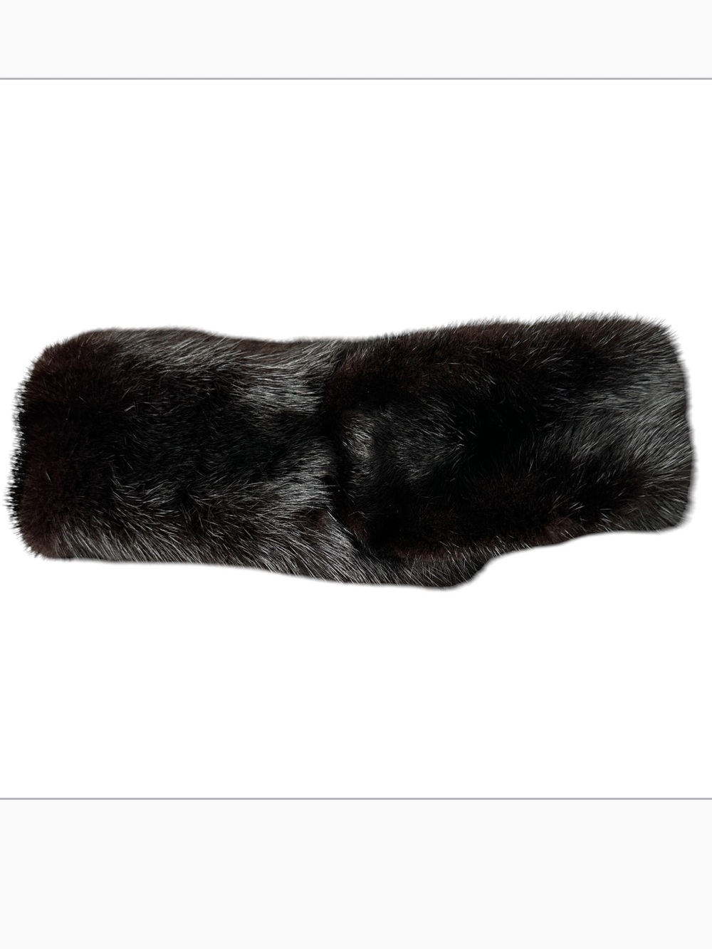 Vintage Luxury Mink Fur Headband / Ear Warmer Black Brown